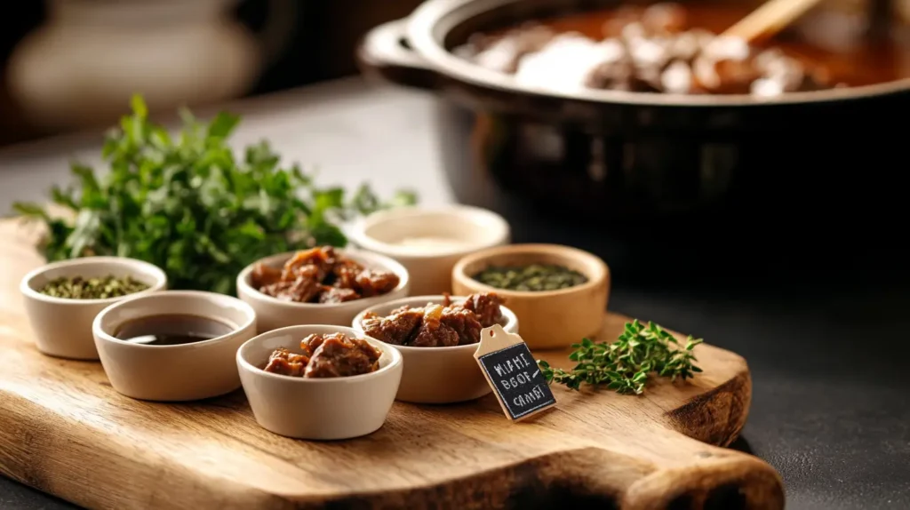 Natural flavor enhancers for beef stew without acidity