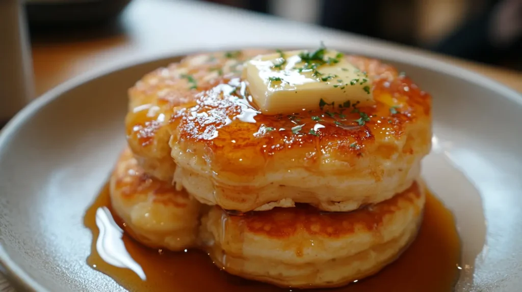 adding egg to pancake mix