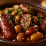 Classic Beanie Weenie dish served in a bowl